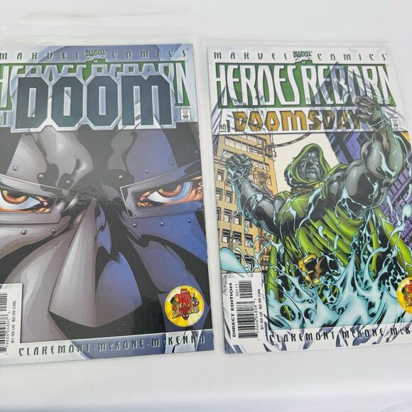 Heroes Reborn: Doomsday #1 & DOOM #1 Lot Marvel Comics 2000 - Picture 1 of 7